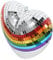 Ciieeo Disco Ball Decor for Parties Heart Shaped Mirror Ball Vibrant Hangings