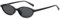 LOJUDI Retro Oval Sunglasses Womens - Cat Eye Vantage Ladies Mens Small Ovale 90s Sun Glasses for UV Protection-Black Lens