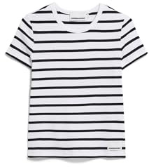 ARMEDANGELS Damen RIPP-T-Shirt aus Bio-Baumwoll Mix KARDAA Stripes Slim Fit White-Black L