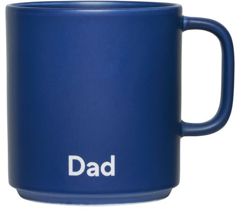 Design Letters Kaffeebecher mit Henkel Dad | DAD Tasse | Geschenk Papa | Tasse Papa | Porzellan Kaffeetasse | Lieblingsmensch Geschenk | Tassen mit Spruch | Cappuccino Tassen | Teetasse 250 Ml