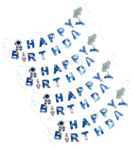 PRETYZOOM 4 Banderines De Fiesta Cumpleaños Pancartas Decoración Cumpleaños Pancarta Feliz
