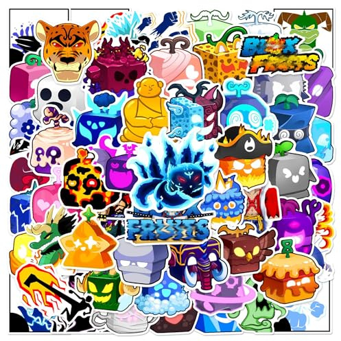 Fruit Blox Aufkleber, 60 Fruit Blox Figur Vinyl Wasserdichte Stickers Für Party, Wasserflasche Scrapbook Laptop Skateboard Computer