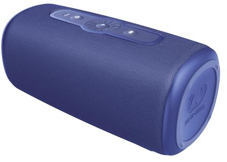 Fresh 'n Rebel Bold L3 Enceinte Bluetooth sans fil avec anneau de réglage du volume, haut-parleur étanche (IP67), 40 W RMS, Boller Bass et sons clairs, mode double amusant, autonomie de 25 h (bleu rue