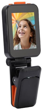 Elprico Écran du Moniteur Vlog Selfie, 2 Pouces 1080p Téléphone Vlog Selfie Monitor Screen, Moniteur de Caméra Arrière avec Pince Pliante pour Vlog Live Stream Tiktok, Compatible avec