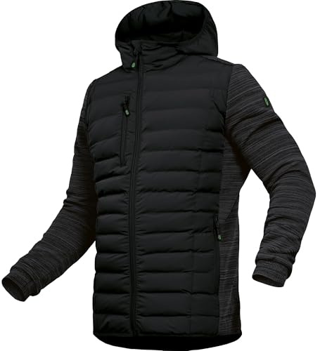 Leibwächter Hybridjacke Herren mit Kapuze – Kornblau – XS – Moderne & Wärmende Jacke – Allwetter Hybrid Steppjacke Übergangsjacke – Strapazierfähige Reißverschluss Taschen