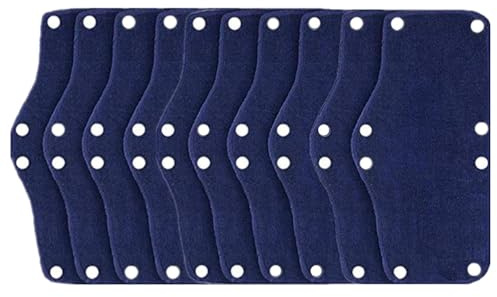 Jooehyer 10PCS Hard Hat Sweatband, Cotton Hard Hat Liner, Reusable Hardhat Sweatbands (Blue)