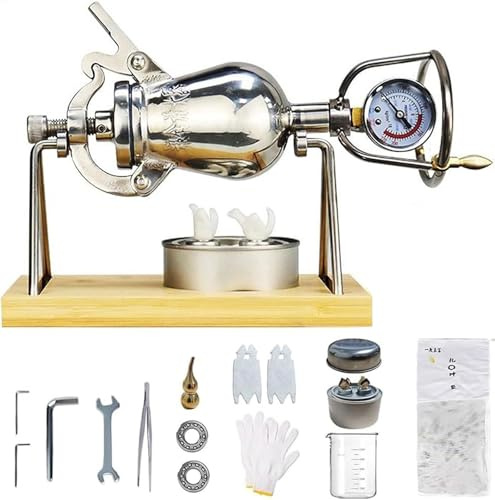 Hochdruck-Popcornmaschine, Popcornkanone mit Offener Flamme zum Erhitzen von Hand, Popcorn-Puffreis-Popper aus Edelstahl 304 für Halloween-Treffen(200ml)