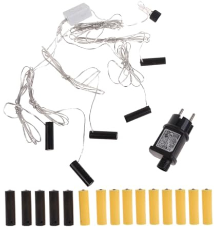 Veciado Adaptateur D'Alimentation Annulateur de Piles AA pour Remplacer 2 Piles AA, pour Divers Produits Alimentés par Piles 3 V Lr6/Aa, Prise UE