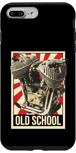 Old School Motorcycle Engine Vintage Biker Design - Retro Case for iPhone 7 Plus/8 Plus