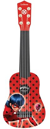 Lexibook, Miraculous, Meine erste Gitarre, rot/schwarz, K200MILXB | 21-Zoll-Gitarre, 6 Nylonsaiten, Lernanleitung inklusive, rot/schwarz