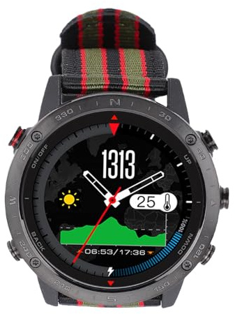 VGEBY Orologio Subacqueo Intelligente da 1,3 Pollici, Barometro con Sensore di profondità, Fitness Tracker Ricaricabile Impermeabile da 50 M con Notifiche di Chiamata, per Uomini,