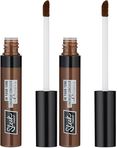 Sleek MakeUP In Your Tone Longwear Concealer, Hides Dark Circles and Covers Blemishes, Buildable Medium to Full Coverage, 10C, 7ml (Pack of 2)