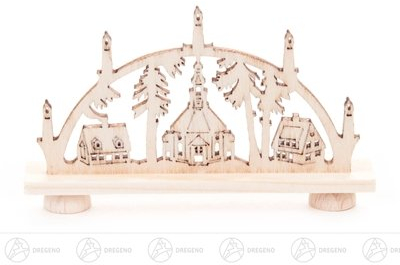 Rudolphs Schatzkiste Schwibbogen Mini-Schwibbogen mit Seiffener Dorf Breite x Höhe x Tiefe 7,5 cmx4,5 cmx1 cm NEU Erzgebirge Lichterbogen Fensterbild