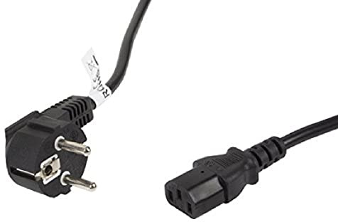 Lanberg CA-C13C-11CC-0050-BK CEE 7/7 Shuko-Stecker auf Iec 320 C13 Buchse Netzkabel VDE, 5m schwarz