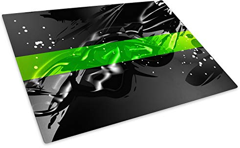Green Black Grey Cool Glass Chopping Board Kitchen Worktop Saver Protector
