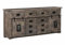 MASSIVMOEBEL24.DE Railway Sideboard Mango Größen, Farbe:grau lackiert, Größe:200x45x90 cm (BxTxH)