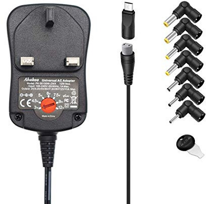 Akaboo AC Power Supply Adapter Wall Main Charger 3V 4.5V 5V 6V 7.5V 9V 12V 1A for Bluetooth BT Speakers Routers CCTV Cameras LCD TV Box USB HUB IP Camera Led Lamps Smart Phones Switching Power Supply