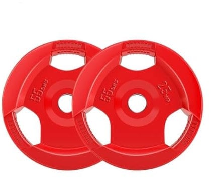 Jiande Barbell 2-Inch Olympic Grip Plate, Set of 2 Plates, Grip Weight Plates, Olympic Plate Sets, Olympic Plate Weights 10kg, 20kg, 25kg (Size : 25kg*2)