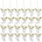 Amosfun 24Pcs Weihnachten Engel Ornamente Set Mini Größe Engel Ornamente Klarglas Hängende Engel für Weihnachtsbaumschmuck 6Cm