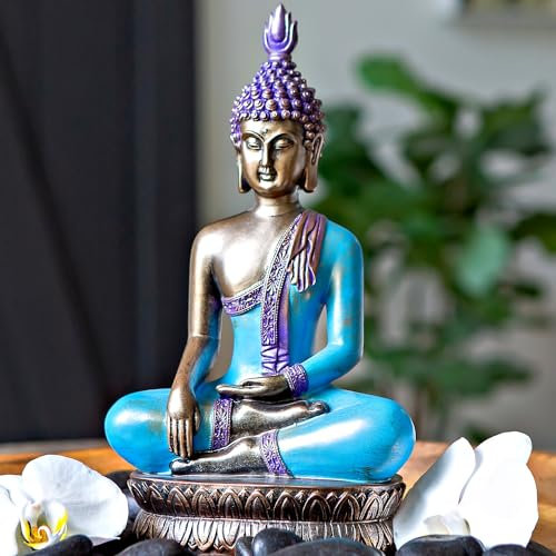 25DOL Buddha-Statuen für Zuhause 31,8 cm Buddha-Statue (Der Moment der Erleuchtung) Sammlerstücke und Figuren, Meditationsdekoration, spirituelle Wohnzimmer-Dekoration, Yoga-Zen-Dekor, hinduistisches