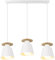 PETITES ECREVISSES Moderna Lámpara Colgante Minimalista Retro Industrial 3 Cabezas Luz de Techo Lámpara de Estilo Nórdico Iluminación Colgante para Cocina Comedor Oficina Salón (Blanco con barra)