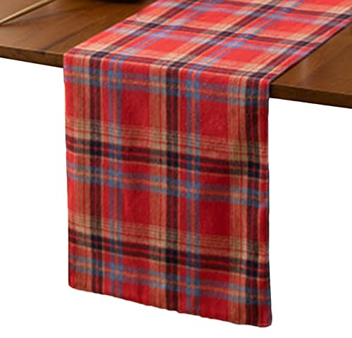 Chemin de table RENRUIRUI À Carreaux Rouge, Lavable en Machine, pour Les Dîners De Noël, Les Fêtes De Thanksgiving Ou La Décoration De Table À Manger Quotidienne À La Ferme (Size : 30X200CM)