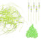 100stk Angeln Posen Stopper Fadenstopper mit Perlen Angeln Schnurstopper Spirolino Posen, Forellenangeln, Angeln auf Forelle Fadenstopper Posenstopper Angelgerät (Gelb(klarer Röhre))