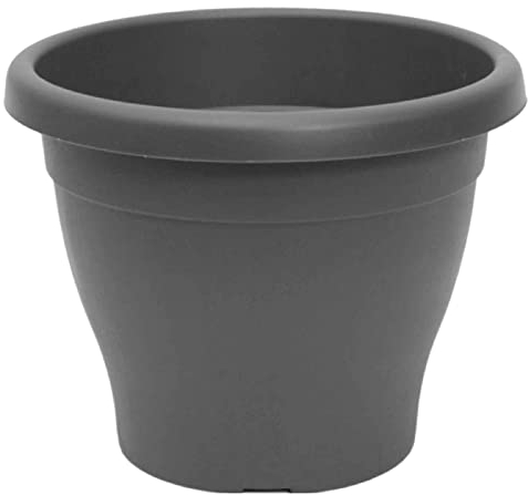 AC - Maceta Mediterránea - Plástico Resistente - Ideal para el Hogar, Plantas, Jardín, Decoración. - Cuidado de Plantas - Forma Redonda - Ø 40 cm - Color Gris