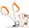 SUPERNIGHT Pet Claw Scissors, Cat Nail Clipper Safe Cat Claw Cutters with Positioning Hole Pet Nail Trimmer for Any Small Pet Kittens Puppies Hamsters Rabbits ect. (Single hole)