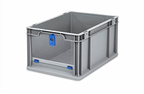 PROREGAL Eurobox NextGen Insight Cover | HxBxT 22x30x40 | 20 Liter | Hoch/Blau | Eurobehälter, Transportbox, Transportbehälter, Stapelbehälter