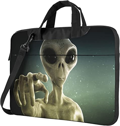 Laptop-Umhängetasche, Weltraum, Alien, Raumschiff, UFO, Computer, Laptop-Tragetasche, Hülle