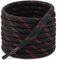 Puzeam 2 Pares Cordones Redondos para Botas, 4.5 mm Cordones Resistentes para Zapatillas de Montaña, Zapatos de Senderismo, Calzado de Seguridad Negro Rojo 160 cm