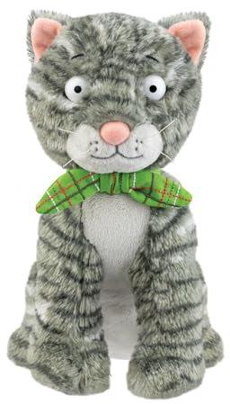 Aurora 61562, tabby McTat Cat 9in, Soft Toy, Grey and White