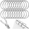 Dzmuero Buchringe, 120 Stück Karteikarten ring, Heftringe, mit Locher, Glatt, rostfrei und gratfrei, leicht zu öffnen und zu schließen, Silberner Loseblatt-Metallring, für Bücher, DIY (15mm, 20mm)