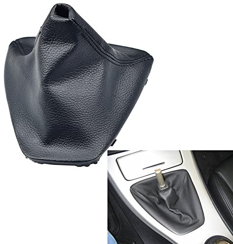 Cakievro Funda para palanca de cambios compatible con BMW E90, E91, E92, E93, piel sintética, color negro