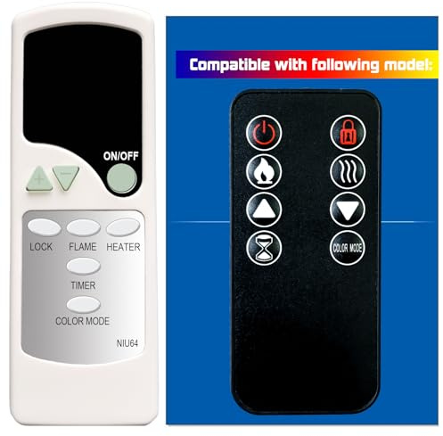 Telecomando di ricambio per Homedex HDX-14001 HDX14063 COZE42 COZE52 36 50 camino elettrico da incasso riscaldatore elettrico 3D