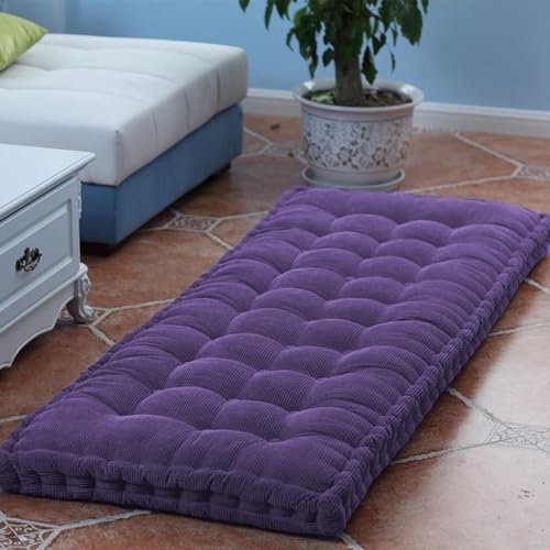 XIEMINLE Bankkissen, 2- und 3-Sitzer, dicke Polsterung, Stuhlkissen, Sofakissen für Erkerfenster, Terrasse, Esszimmer, weiche Sitzmatte, Innenmöbelpolster, Violett