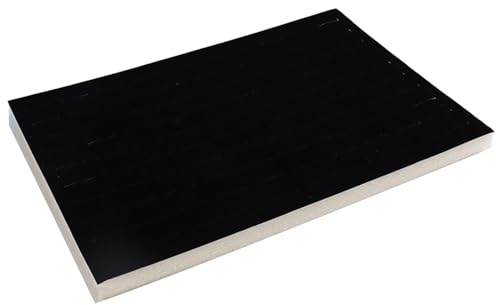 SCUDGOOD Schmucktablett Ringe Einsätze Einlagen Grau/Schwarz/Beige Schmuckringe 100 Fächer Schaumstoff Vitrine Für Arbeitsplatten Vitrine Schmuck Vitrine