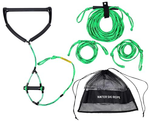 LOVIVER Wake Board Wasserski Seil Wakeboard Seil Mehrzweck 23M Boot Surfen Seil Wasserski Seil mit Griff für Kajakfahren Bootfahren
