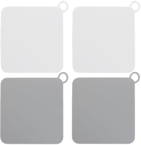 JCKD 4 PCS Tapa Desague Ducha Cuadrada 15x15cm Protector de Drenaje Ducha de Silicona Tapón Desagüe Ducha para Malos Olores Cubiertas de Desagüe de Ducha para Baño Cocina Bañeras(Gris/Transparente)