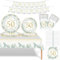 Mienocol Sage Green 50th Birthday Party Tableware, 70pcs Dinnerware Set with Plates, Cups, Napkins, Tablecloth and Happy Birthday Banner for 50 Years Old Anniversary Celebration