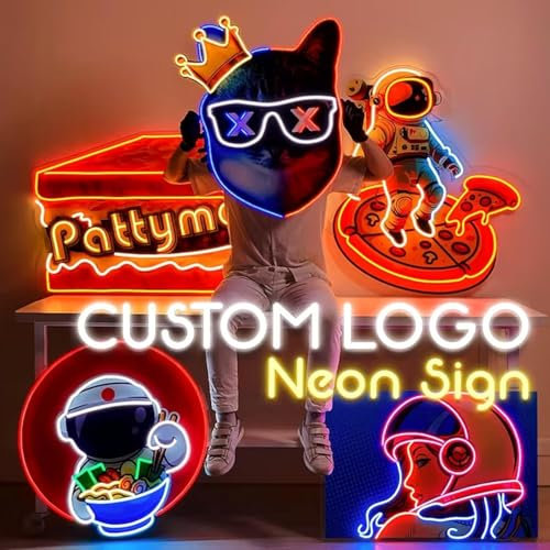 Logo Personalizzato Insegna Luminosa Led Personalizzata UV Stampate Logo Aziendale Personalizzabile Design al Neon Dimmerabile LED Segno per la Decorazione Della Parete Aziendale Negozio