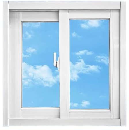 Ventana Ventanas correderas Ventana corrediza de aluminio blanca pequeña para cobertizo - Ventana corrediza horizontal de aluminio para cobertizo doméstico para casas de juegos, garajes y graneros - V