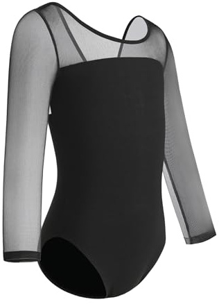 ZYXWVU Ballett Trikot Mädchen Gymnastikanzug Mädchen Ballett Body kinder 3/4 Langarm