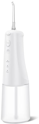 Water Dental Flossers for Teeth Cordless: Portable Oral Irrigator 300ML 6 Jet Tips Rechargeable Tooth Flosser Teeth Braces Pick IPX7 Waterproof Irrigation Cleaner for Travel Home Use
