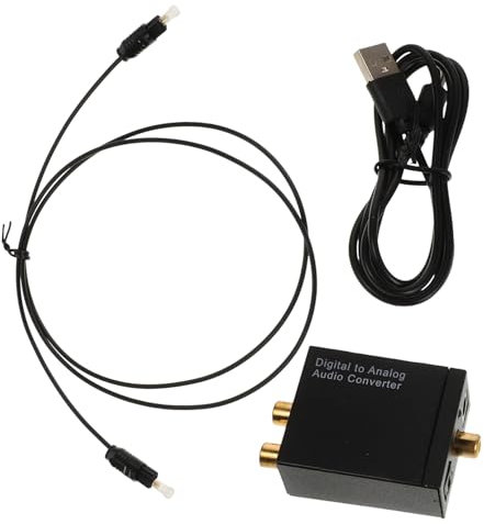 NUOBESTY Audiokonverter Koaxialer Digitalwandler Dac-wandler Analog-digital-wandler Optisch Zu Analog Wandler Tragbarer Dac Optischer Konverter Digital-analog-wandler Plastik Black