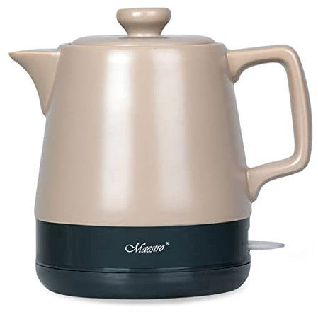 Ceramic electric kettle 1l Maestro MR-071 Beige 1000W, UK plug