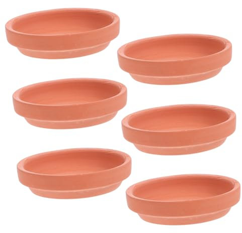 BESTonZON 6pièces Saucisses De Pot Terre Cuite pour Plantes Assiette De Drainage Élégante pour Fleurs Pot Trays pour Jardinage Intérieur Et Décoration Maison
