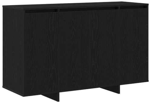vidaXL Sideboard Black oak 120 x 41 x 75 cm Engineered wood, Modern Storage Buffet Unit, Rectangular Free-Standing Cabinet, Minimalist Sideboard for Home Living Room Organization