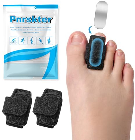 Pnrskter Hammer Toe Straightener - 2Pcs Hammer Toe Corrector for Women & Men - Toe Splints Relief for Hammer, Bent, Curled, Broken Support - Toe Wraps for Standing, Resting, Walking